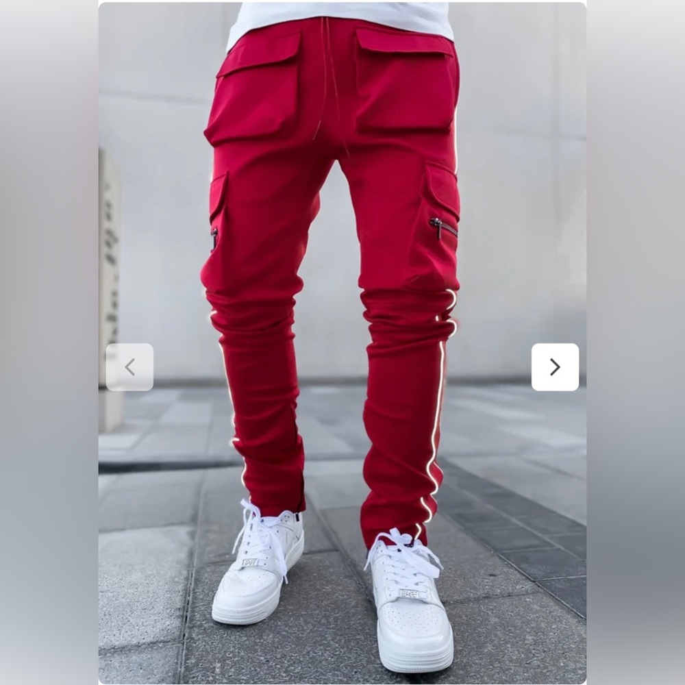 GUAPI RED INFERNO TACTICAL TRACK PANTS